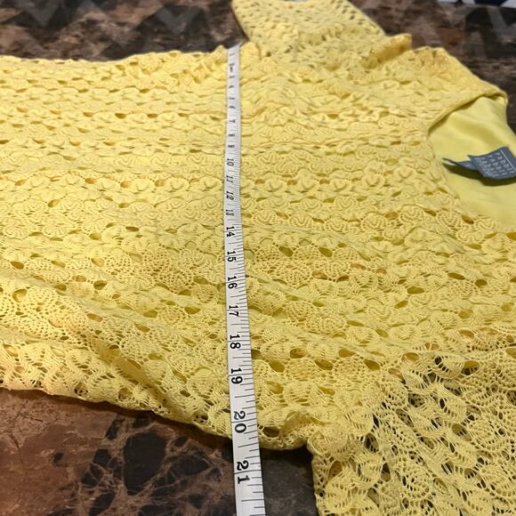 Rabbit Rabbit Rabbit Yellow Mid Length Lace Overlay Dress - Picture 9 of 10